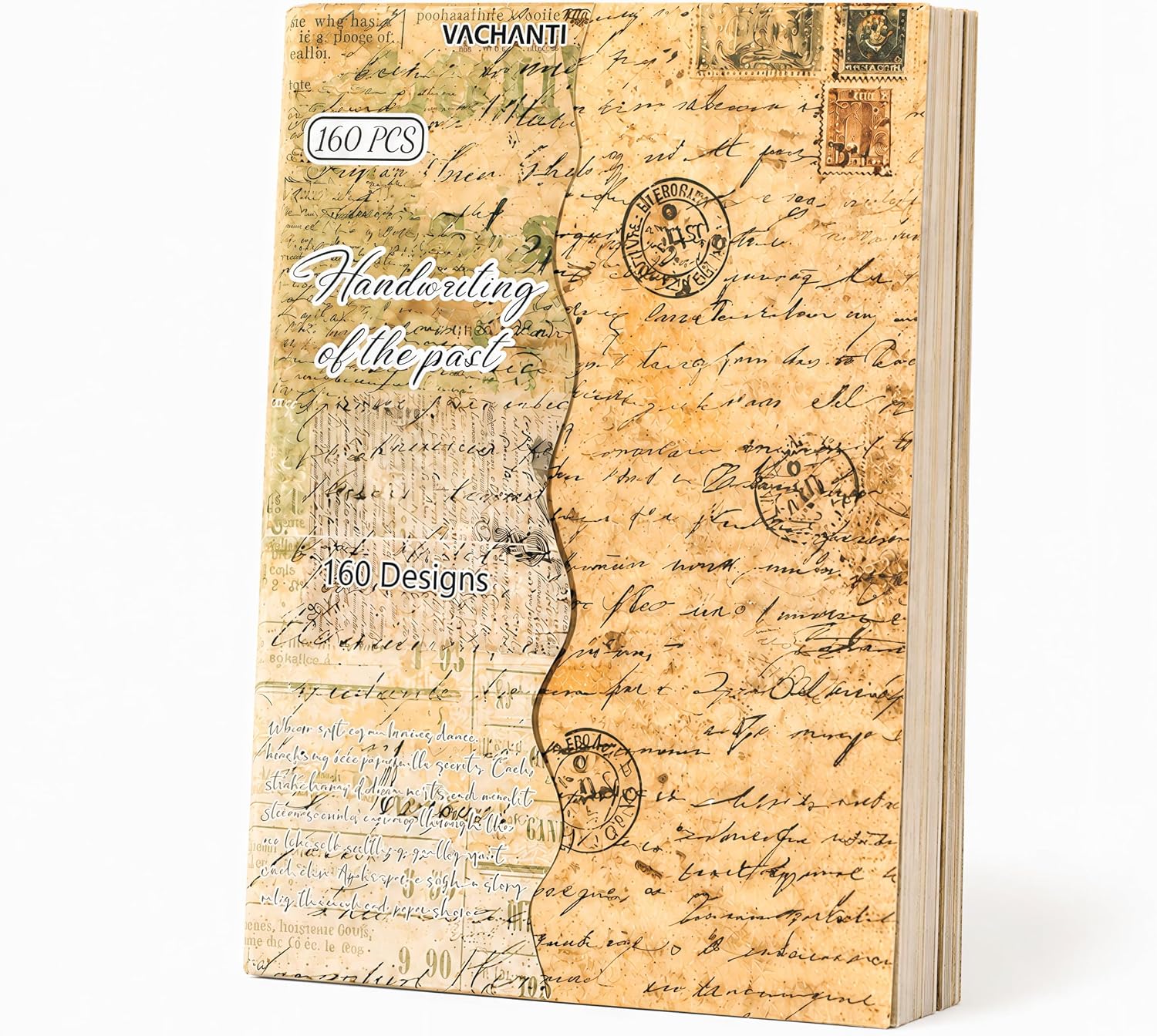 160-Sheet Vintage Decorative Paper Pack
