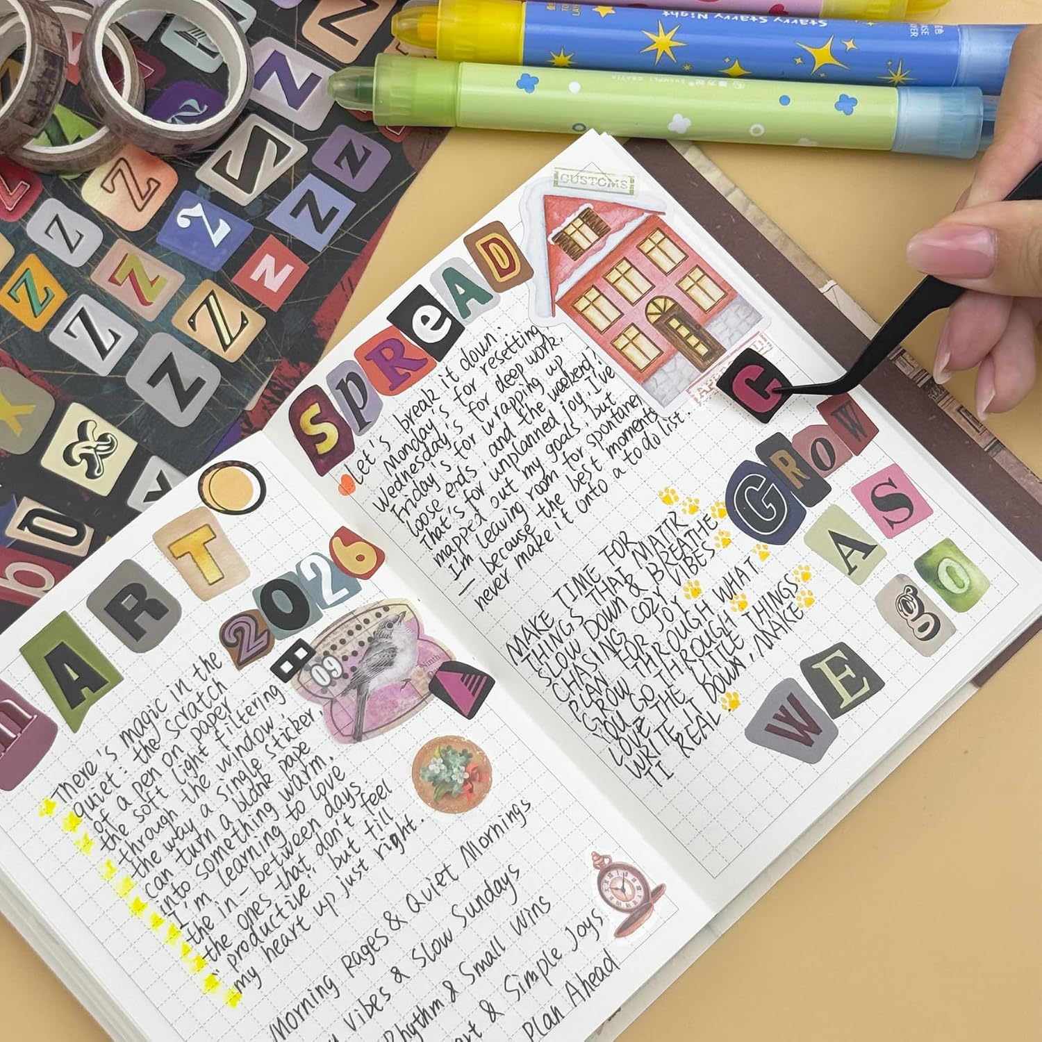 1600+ Piece Vintage Letter Sticker Set