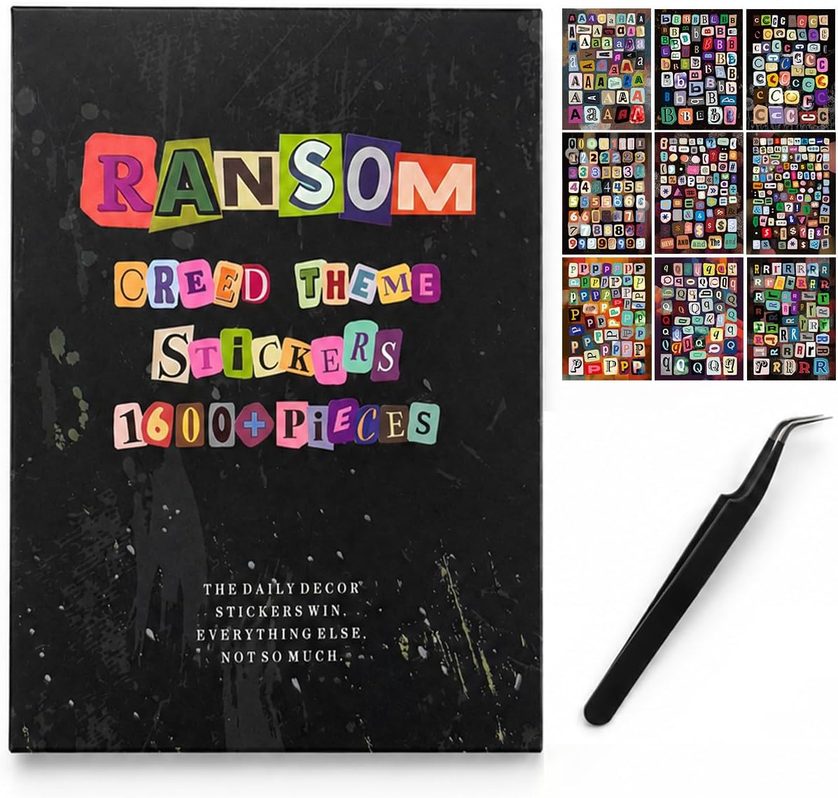 1600+ Piece Vintage Letter Sticker Set