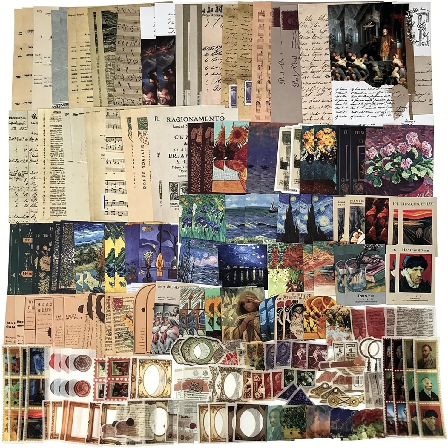 200-Piece Vintage Art Journal Kit