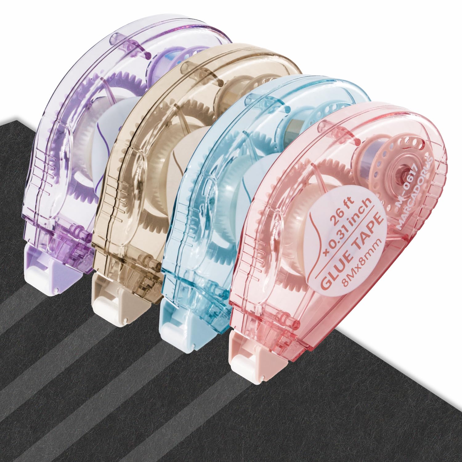 4-Pack Assorted Glue Tape Rollers