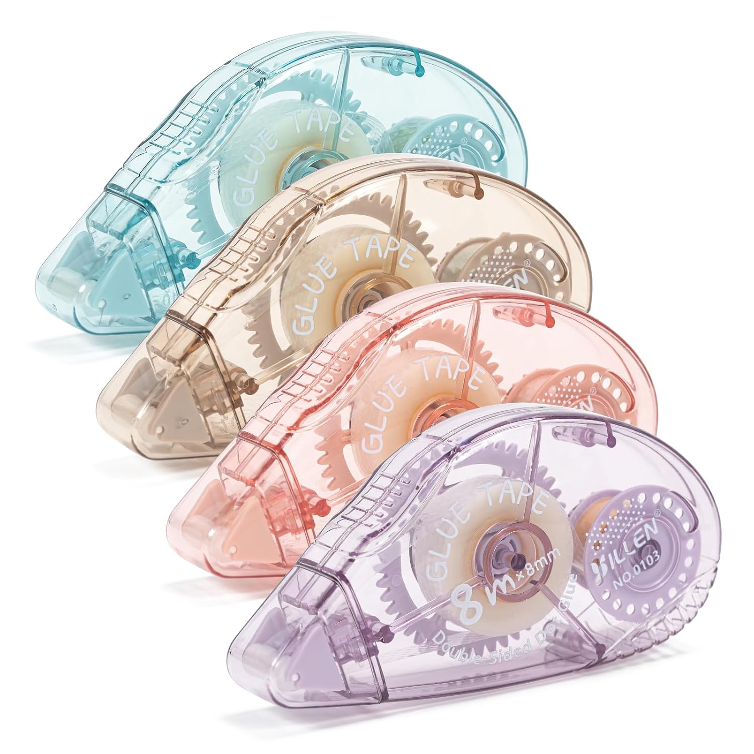 4-Pack Double-Sided Glue Tape Rollers
