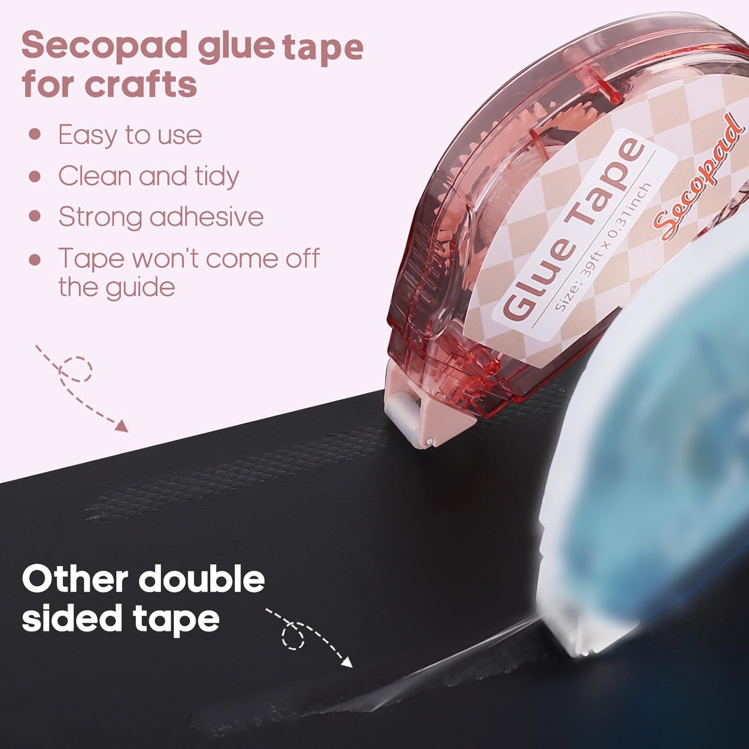 4-Pack Light-Color Shell Glue Tape