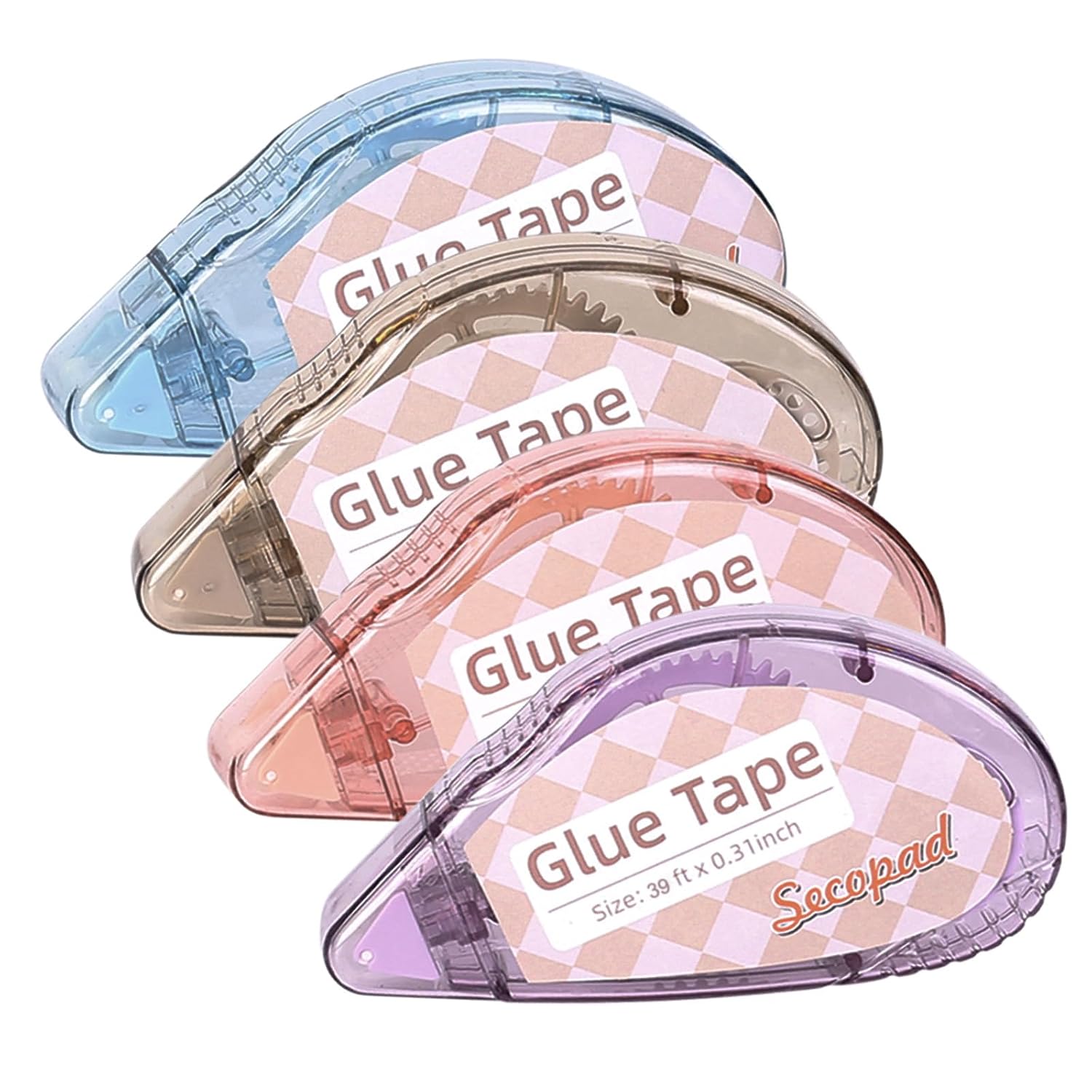 4-Pack Light-Color Shell Glue Tape