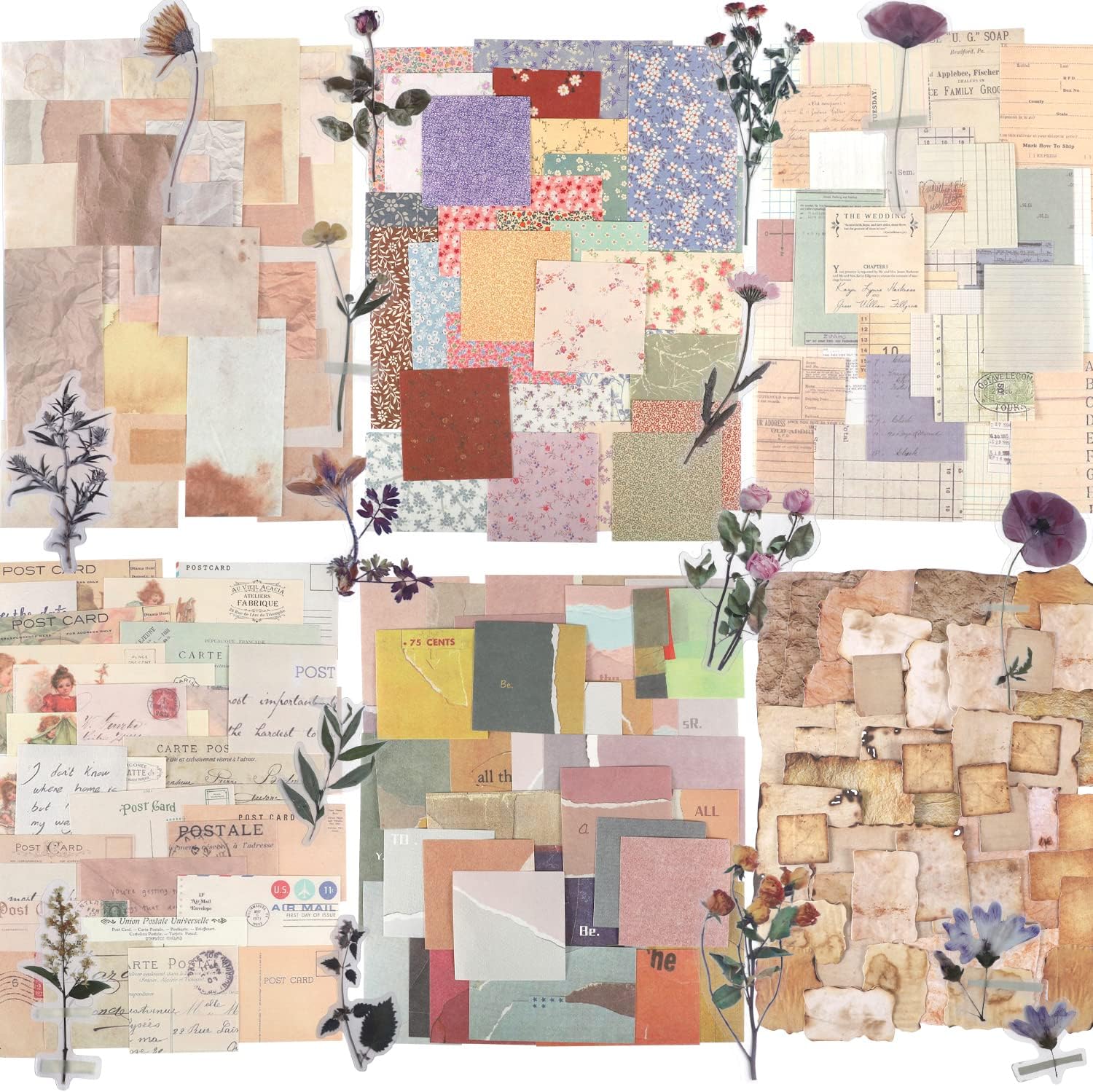 445-Piece Vintage Journaling Supply Kit