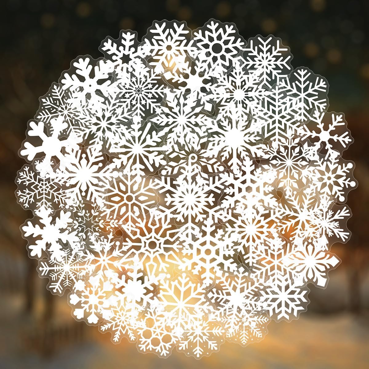 50-Piece Assorted Snowflake Stickers
