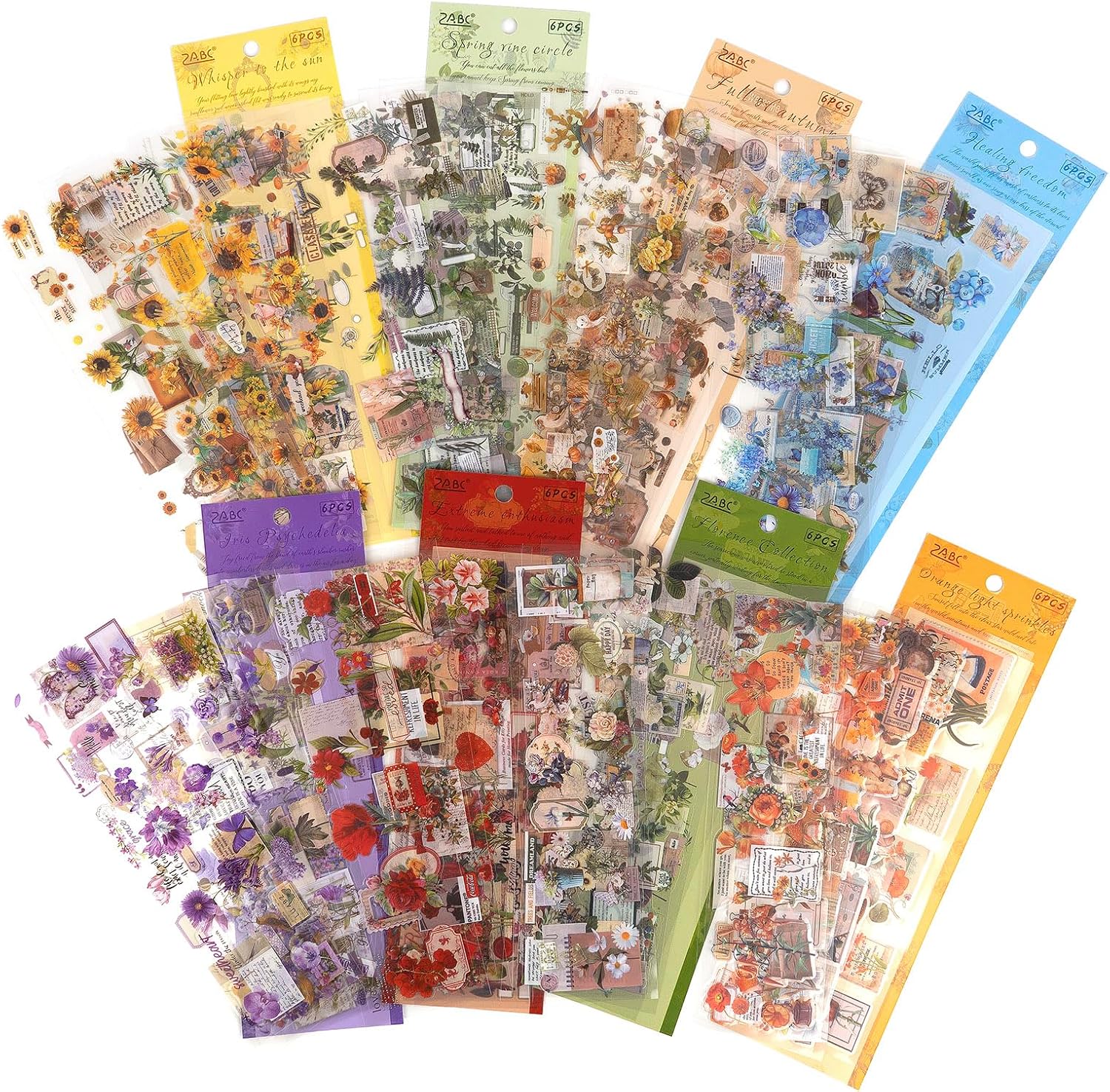 550+ Piece Vintage Floral Sticker Set