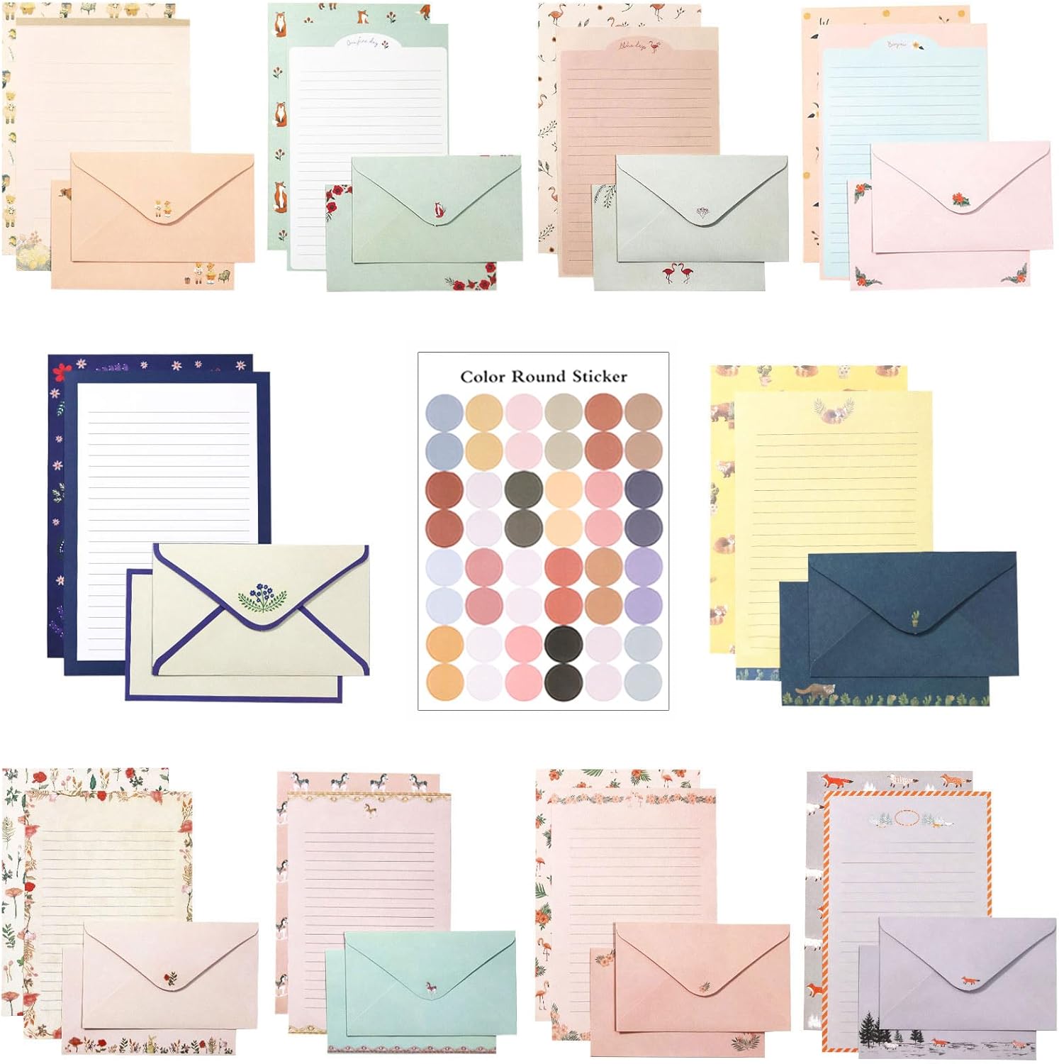 Charming Floral Animal Stationery Set Charming Floral Animal Stationery Set
