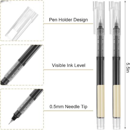 100-Pack Black Gel Pens