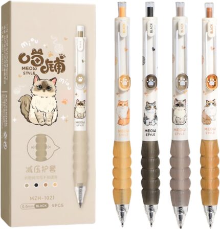 4-Pack Cat Paw Gel Pens