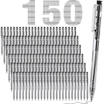 150-Pack Clear Ballpoint Pens