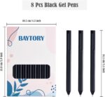 8-Pack Black 0.5mm Gel Pens