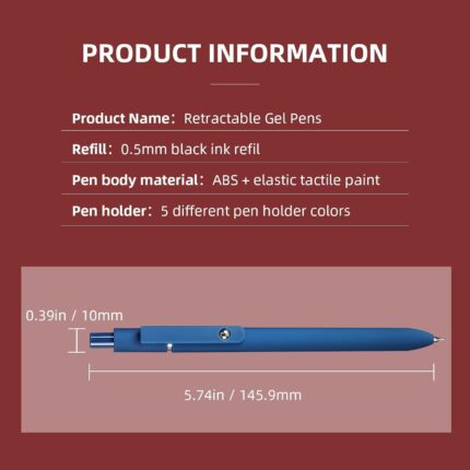 6-Pack Ret retractable Gel Pens