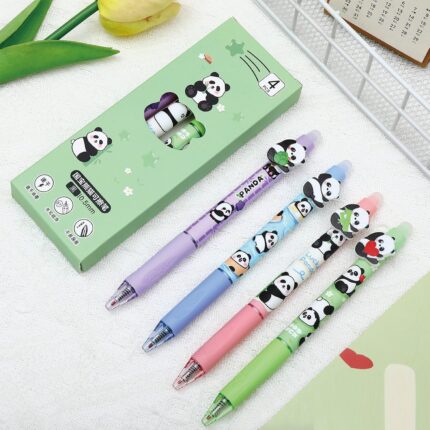4-Pack Panda Erasable Gel Pens