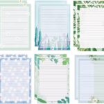 60-Piece Floral Lined Writing Paper