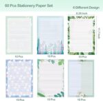 60-Piece Floral Lined Writing Paper
