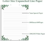 Botanical Leaf Lined Paper