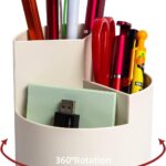 Creamy White Rotating Desk Caddy
