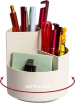 Creamy White Rotating Desk Caddy