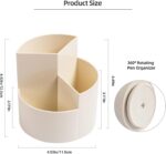 Creamy White Rotating Desk Caddy
