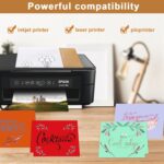 100-Pack Assorted Color Card Stock & Envelope Set