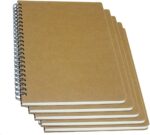 5-Pack Kraft Lined A5 Notebooks