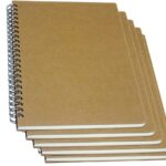 5-Pack Kraft Lined A5 Notebooks