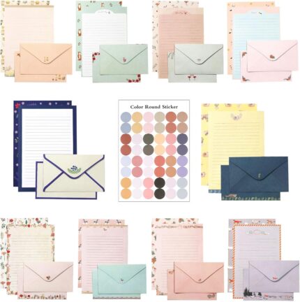 Charming Floral Animal Stationery Set