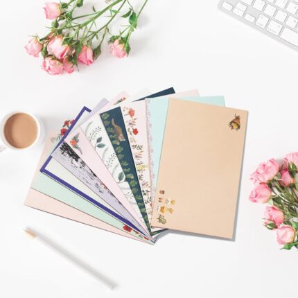 Charming Floral Animal Stationery Set