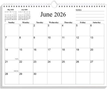 Monthly Wall Calendar Planner